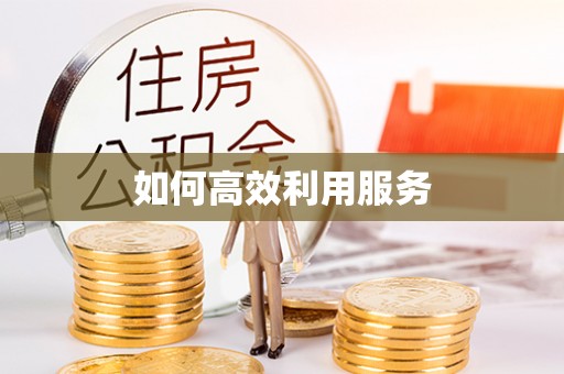 习水如何高效利用服务